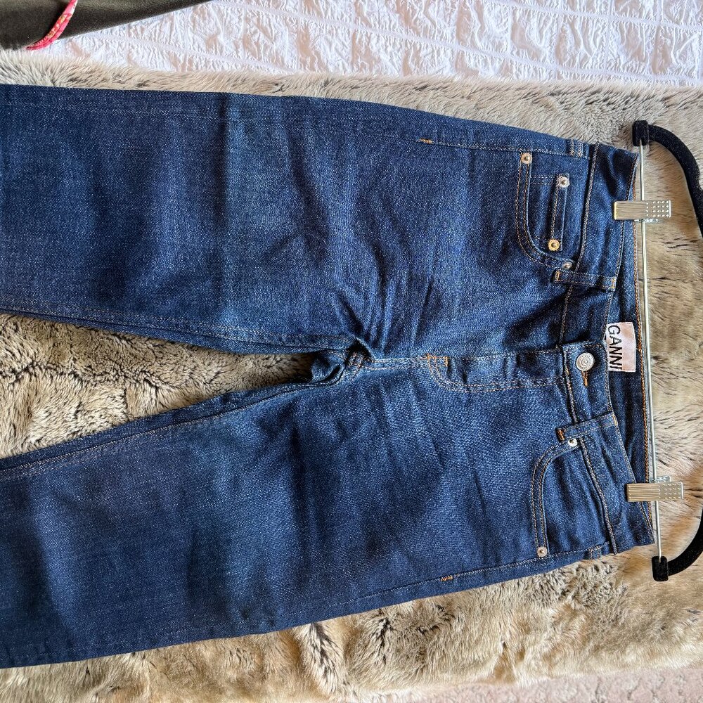 GANNI Side Slit Dark Wash Jeans - Picture 9 of 9
